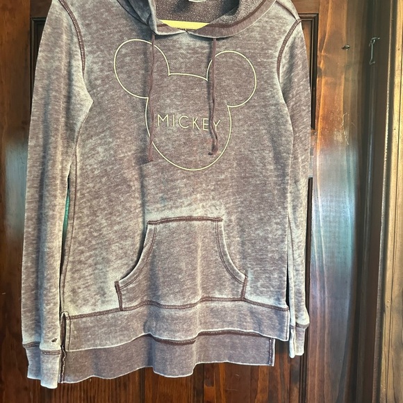 Disney Women's Heathered Brown Mickey Cowl Neck Sweater - Picture 1 of 4
